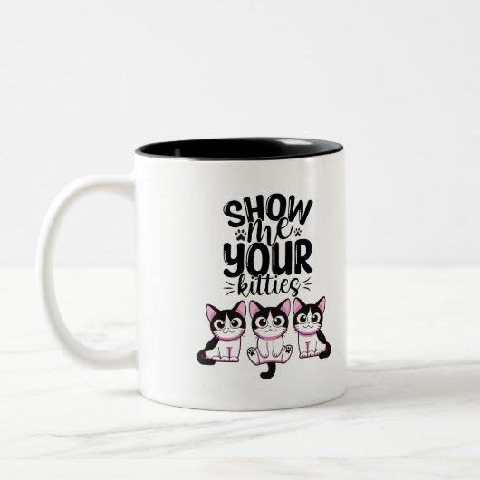 Show mij Uw Katten tweetone koffie Mok (Links)