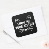 Show mij Uw Katten - Vierkante Stickers, glanzend Vierkante Sticker (Envelop)