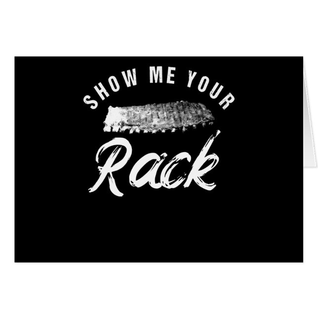 Show mij Uw Rack | Funny Smoked BBQ Ribs Lover (Voorkant Horizontaal)