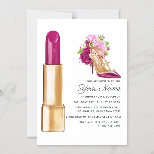 Show Mode Glam Magnetische Uitnodiging (Voorkant)