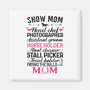 Show Mom Hoofd Chef Fotograaf Instant Groom Horse Magneet