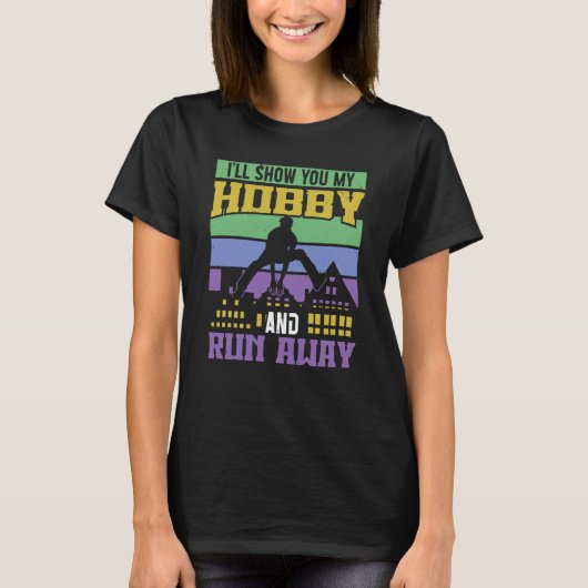 Show my hobby run away for free running traceurs & t-shirt (Voorkant)