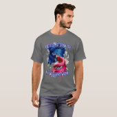 Show Off My Wiggling Worm Fishing Funny Fisherman  T-shirt (Voorkant volledig)