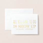 Show omhoog | Grappig bruidsmeisje / Maid of Honor Folie Kaarten (Voorkant met envelop)