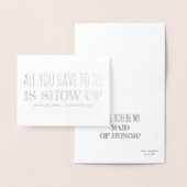 Show omhoog | Grappig bruidsmeisje / Maid of Honor Folie Kaarten (Display)
