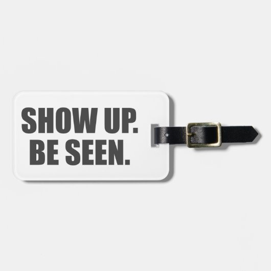 Show omhoog. Zie je. Bagagelabel (Voorkant horizontaal)