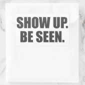 Show omhoog. Zie je. Rechthoekige Sticker (Tas)