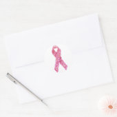 Show Ondersteuning Borstkanker Awareness Roze Lint Ronde Sticker (Envelop)