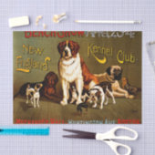 Show op een bank. New England Kennel Club Tissuepapier (Craft)