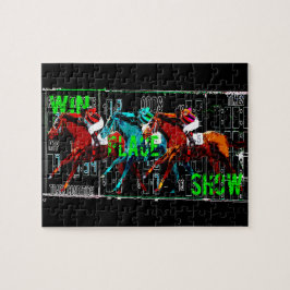 show paardenrennen winnen legpuzzel