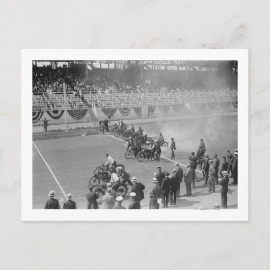 Show politie — Begin motorrijwiel Briefkaart (Voorkant)
