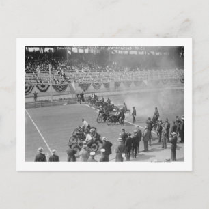 Show politie — Begin motorrijwiel Briefkaart