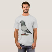 Show Racer Blue Bar Pigeon T-shirt (Voorkant volledig)
