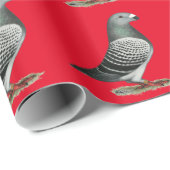 Show Racer Blue Checker Pigeon Cadeaupapier (Rol Hoek)