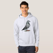 Show Racer Blue Checker Pigeon Hoodie (Voorkant volledig)