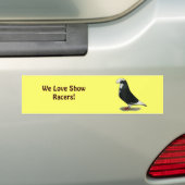 Show Racer Pied Bumpersticker (Op auto)