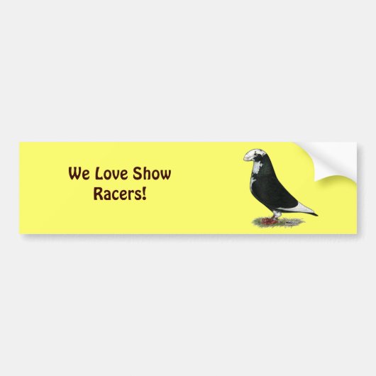 Show Racer Pied Bumpersticker (Voorkant)