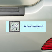 Show racer standaard bumpersticker (Op auto)