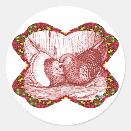 Show racers in rood ronde sticker (Voorkant)