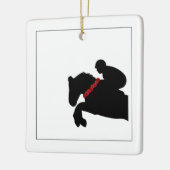 Show Rider Text Jumper Red Roses Keramisch Ornament (Links)