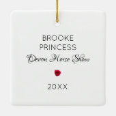 Show Rider Text Jumper Red Roses Keramisch Ornament (Achterkant)