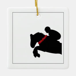 Show Rider Text Jumper Red Roses Keramisch Ornament