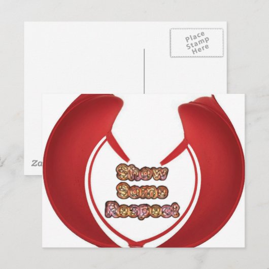 Show sommige respecteren art print briefkaart (Voorkant / Achterkant)