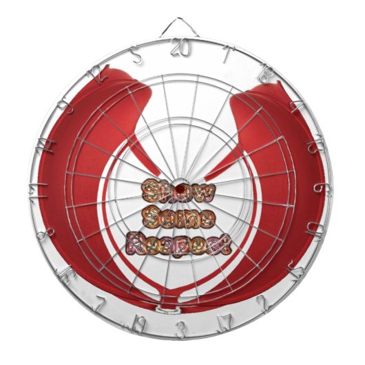 Show sommige respecteren art print dartbord (Voorkant)