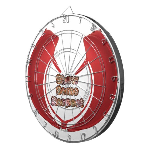 Show sommige respecteren art print dartbord (Voorkant Rechts)