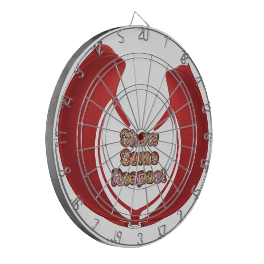 Show sommige respecteren art print dartbord (Voorkant Links)