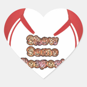 Show sommige respecteren art print hart sticker