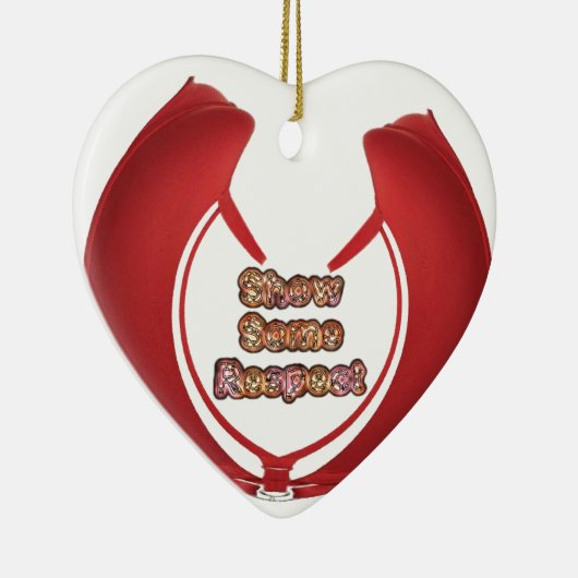 Show sommige respecteren art print keramisch ornament (Rechts)