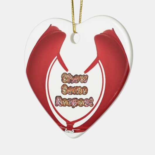 Show sommige respecteren art print keramisch ornament (Links)