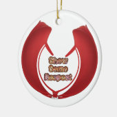 Show sommige respecteren art print keramisch ornament (Links)