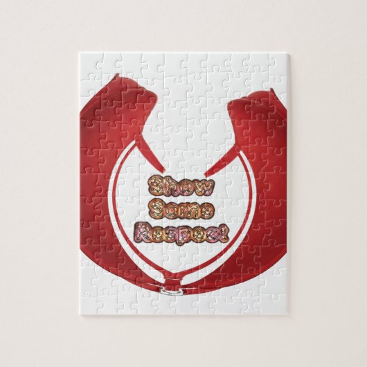 Show sommige respecteren art print legpuzzel (Verticaal)