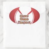 Show sommige respecteren art print ovale sticker (Tas)