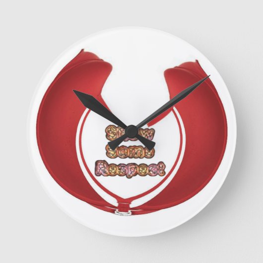 Show sommige respecteren art print ronde klok (Voorkant)