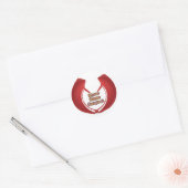 Show sommige respecteren art print ronde sticker (Envelop)