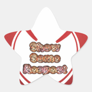Show sommige respecteren art print ster sticker