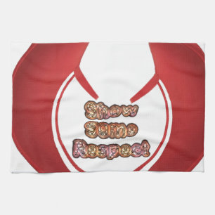 Show sommige respecteren art print theedoek