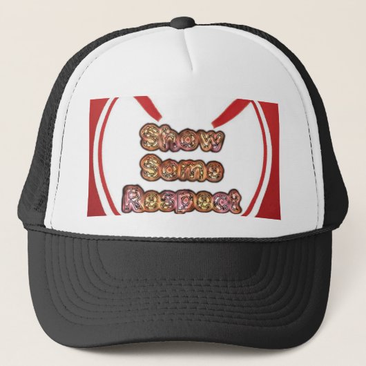 Show sommige respecteren art print trucker pet (Voorkant)