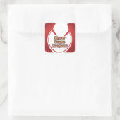 Show sommige respecteren art print vierkante sticker (Tas)