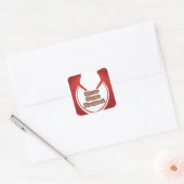 Show sommige respecteren art print vierkante sticker (Envelop)