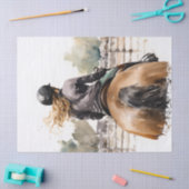 Show springen eventing paard decoupage tissuepapier (Craft)