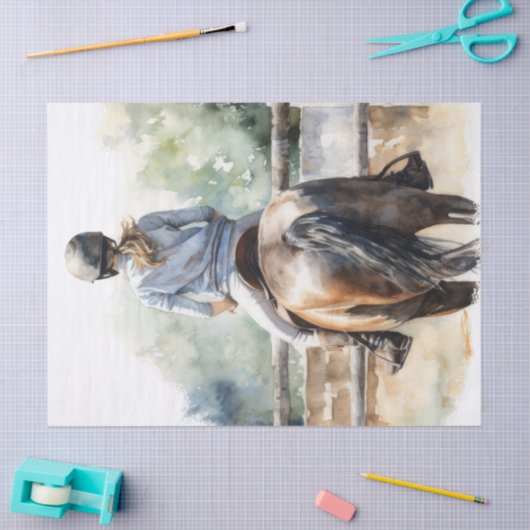 Show springen eventing paard decoupage tissuepapier (Craft)