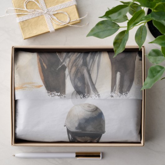 Show springen eventing paard decoupage tissuepapier (Geschenk)