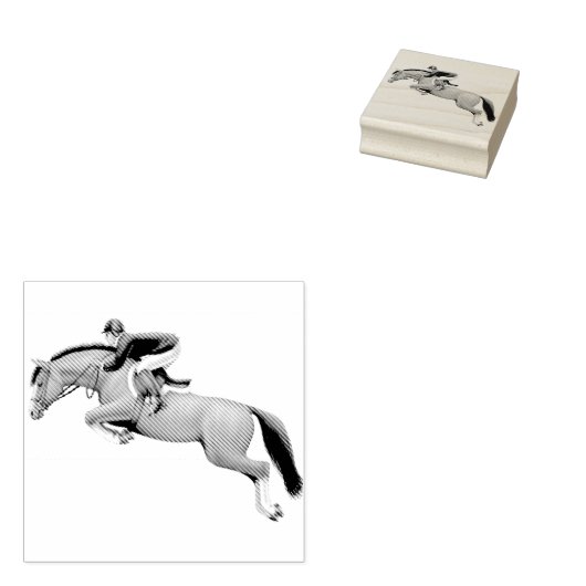 Show springen paard rubberen stempel (Gestempeld)