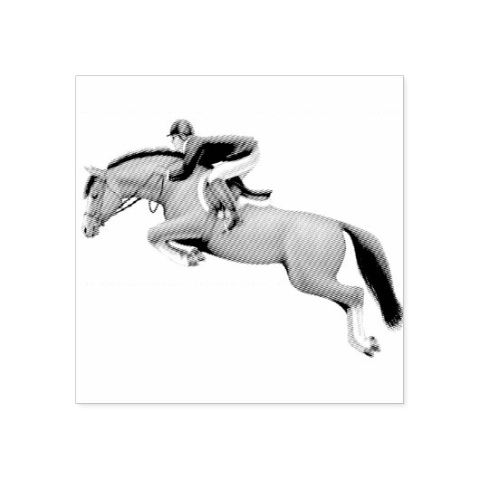 Show springen paard rubberen stempel (Afrduk)