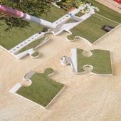 Show springpaard en rijder legpuzzel (Zijkant)