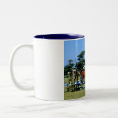 Show springt in Jersey Tweekleurige Koffiemok (Links)